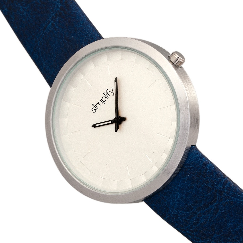 NWT Women's Navy Genuine Leather Band Watch